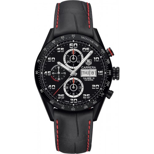 Tag Heuer Carrera Day-Date 43mm Black Dial Men's Watch CV2A81-FC6237